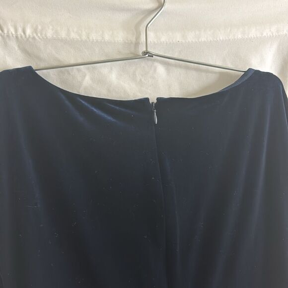 Lauren Ralph Lauren Navy Blue Velvet Dress Size 8P - Picture 6 of 7